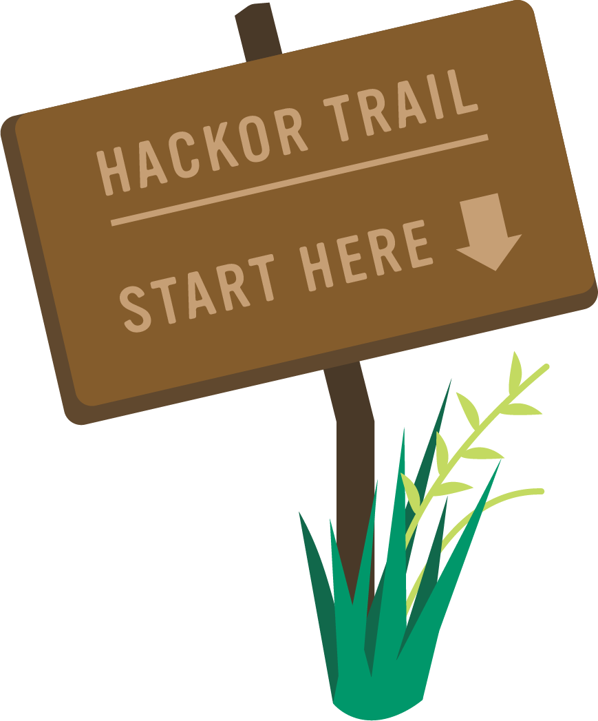 HackOR Trail Sign